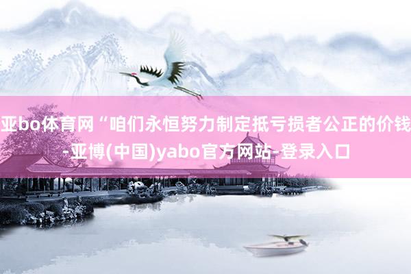 亚bo体育网“咱们永恒努力制定抵亏损者公正的价钱-亚博(中国)yabo官方网站-登录入口