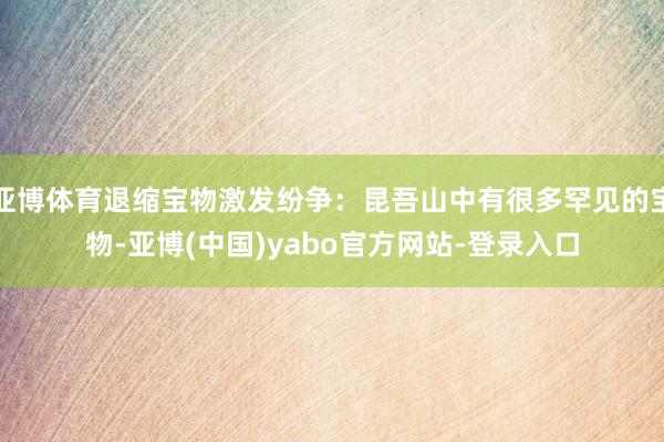 亚博体育退缩宝物激发纷争：昆吾山中有很多罕见的宝物-亚博(中国)yabo官方网站-登录入口