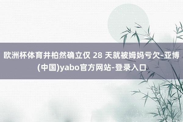 欧洲杯体育井柏然确立仅 28 天就被姆妈亏欠-亚博(中国)yabo官方网站-登录入口