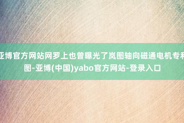 亚博官方网站网罗上也曾曝光了岚图轴向磁通电机专利图-亚博(中国)yabo官方网站-登录入口