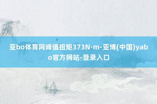 亚bo体育网峰值扭矩373N·m-亚博(中国)yabo官方网站-登录入口
