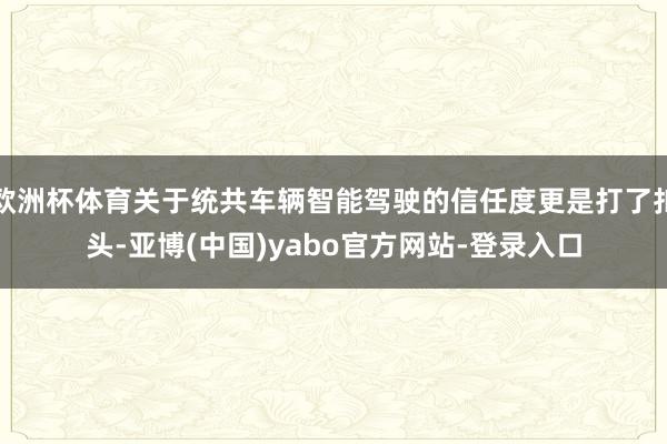 欧洲杯体育关于统共车辆智能驾驶的信任度更是打了扣头-亚博(中国)yabo官方网站-登录入口