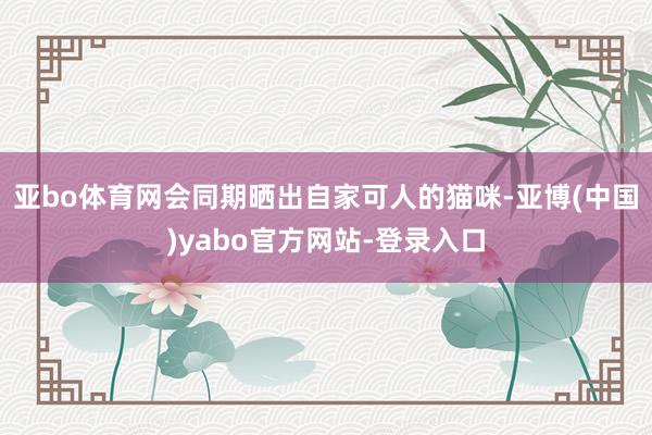 亚bo体育网会同期晒出自家可人的猫咪-亚博(中国)yabo官方网站-登录入口