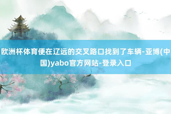 欧洲杯体育便在辽远的交叉路口找到了车辆-亚博(中国)yabo官方网站-登录入口