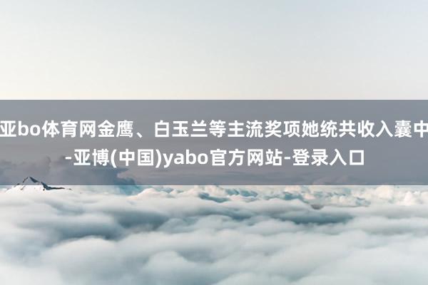 亚bo体育网金鹰、白玉兰等主流奖项她统共收入囊中-亚博(中国)yabo官方网站-登录入口