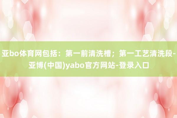 亚bo体育网包括：第一前清洗槽；第一工艺清洗段-亚博(中国)yabo官方网站-登录入口